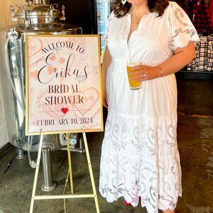 The Somerset Maxi Dress: Cutwork Edition – White | Size 2X | Worn Once